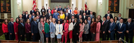 California State Assemblymembers on the Assembly Floor