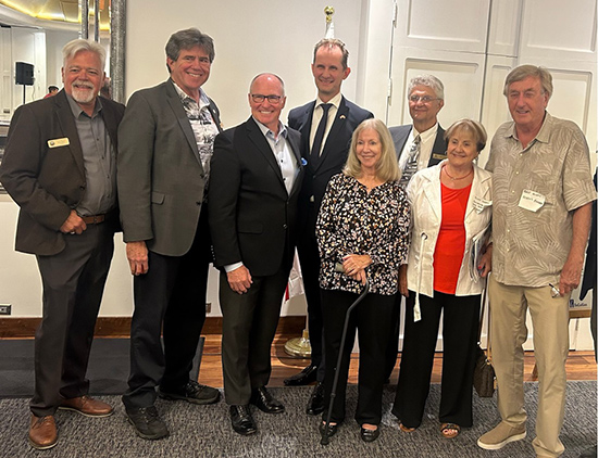 Group photo of Asm. Hart with Solvang city administrators