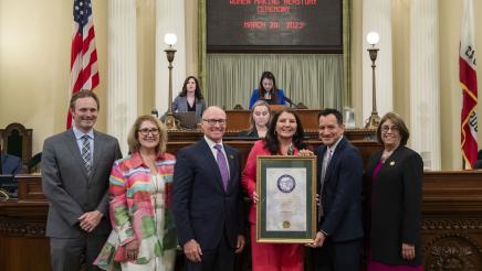 Asm. Hart, Speaker Rendon and other members honoring Terri Maus-Nisich